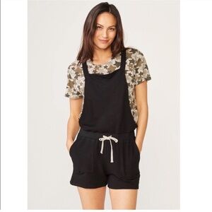 Monrow Super Soft Shorts Overalls.